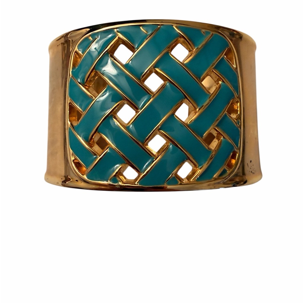 Lilly Pulitzer Turquoise and Gold Cuff Bracelet